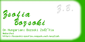 zsofia bozsoki business card